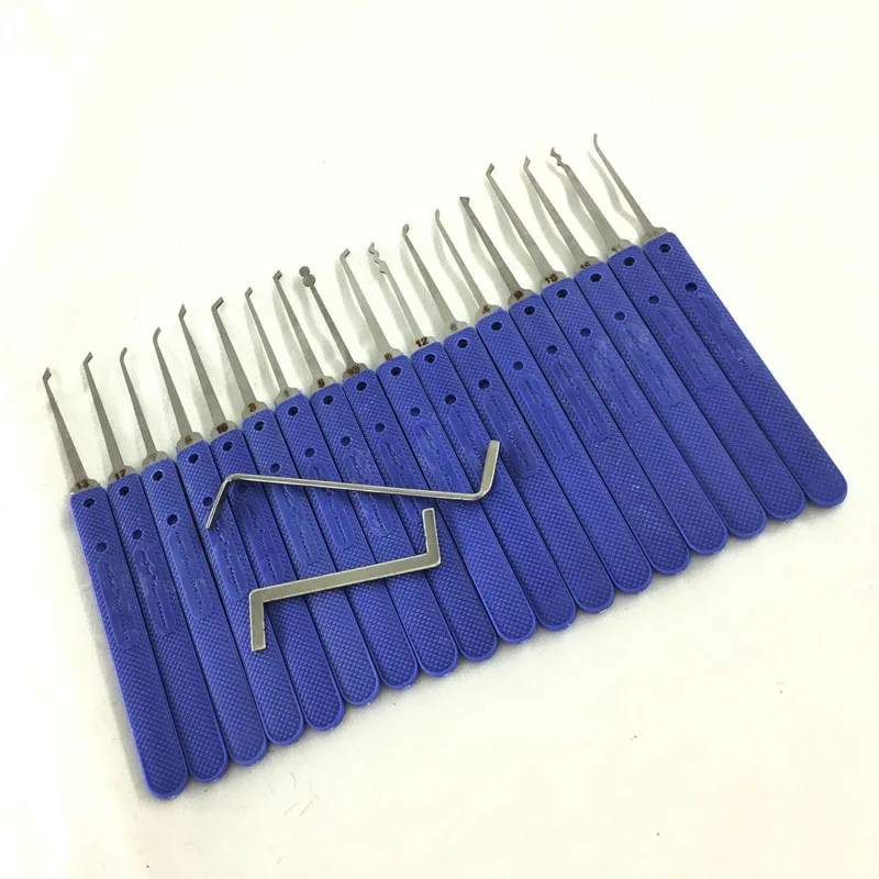 KLOM KL-318 Professional 18pcs Single Hook Set Blue Latch Repair & Car Lock Opening Tools for Automotive Locksmiths Lock Pick