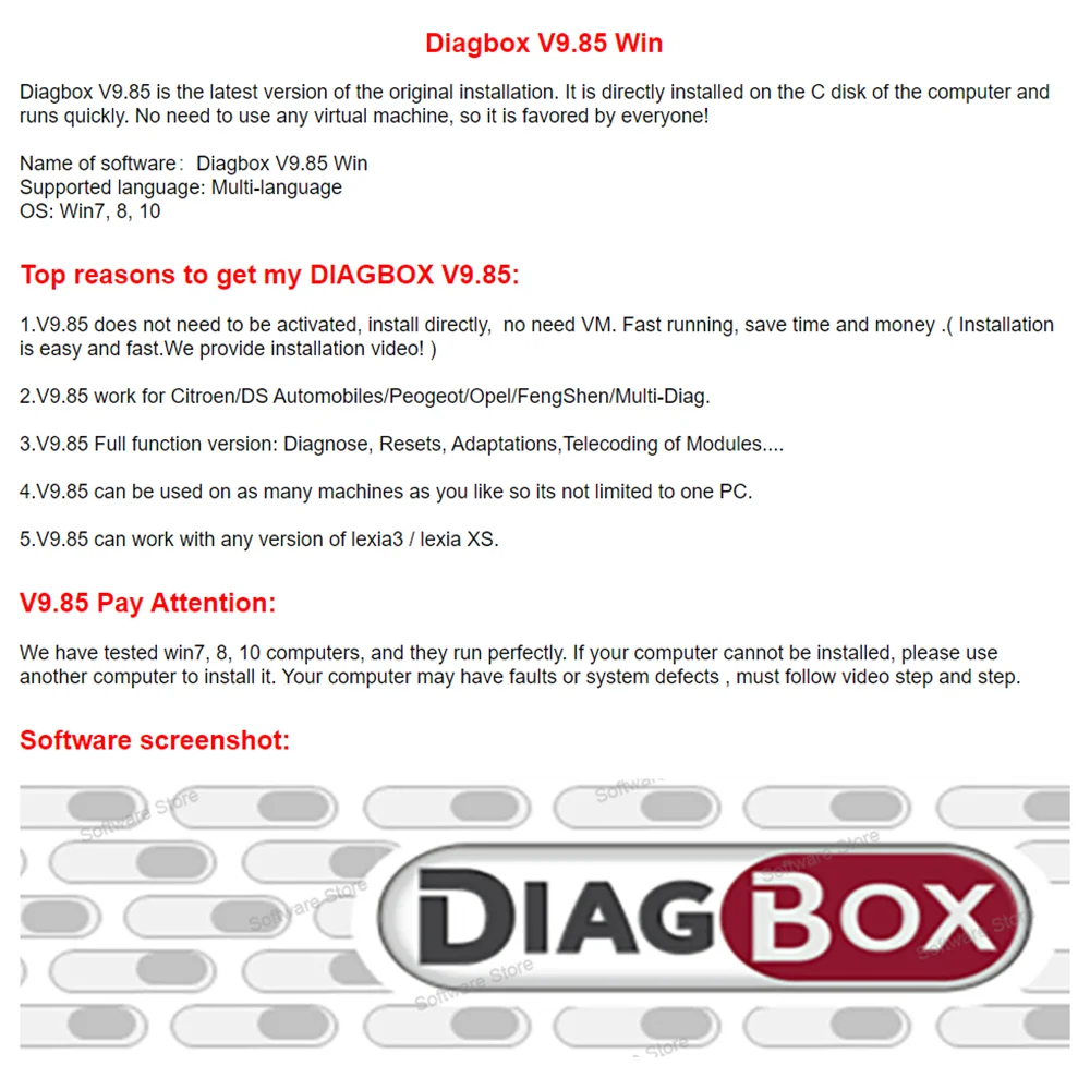 Diagbox v9.85 software para peo-geot para cidad-roen win versão original instalação trabalho com lexia3 pp2000 diagnóstico redefinições adaptação