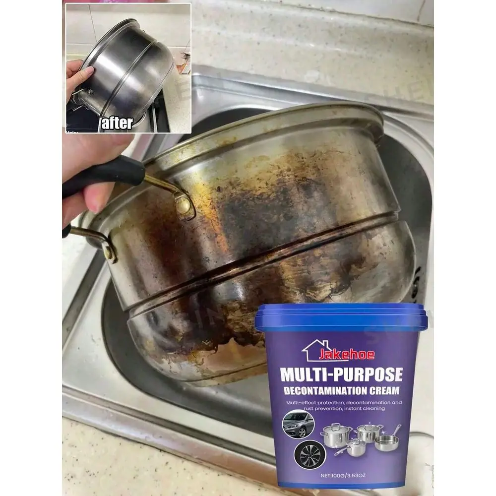 

Stainless Steel Pot Bottom Cleaning Paste, Stainless Steel Cleaner And Polish, MultiPurpose Heavy Duty Cookware Degreaser And R