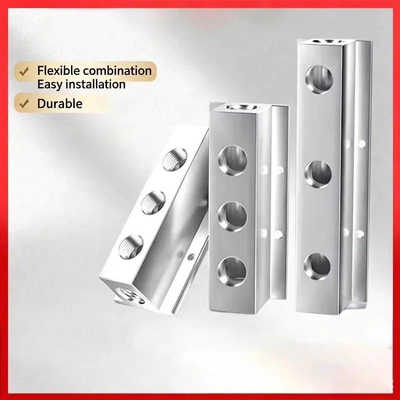 G1/2 T-Type Diverter Row Thickened Pneumatic Distributor Water And Air Discharge Shunt Block Divider Exhaust Pipeline Valve Row