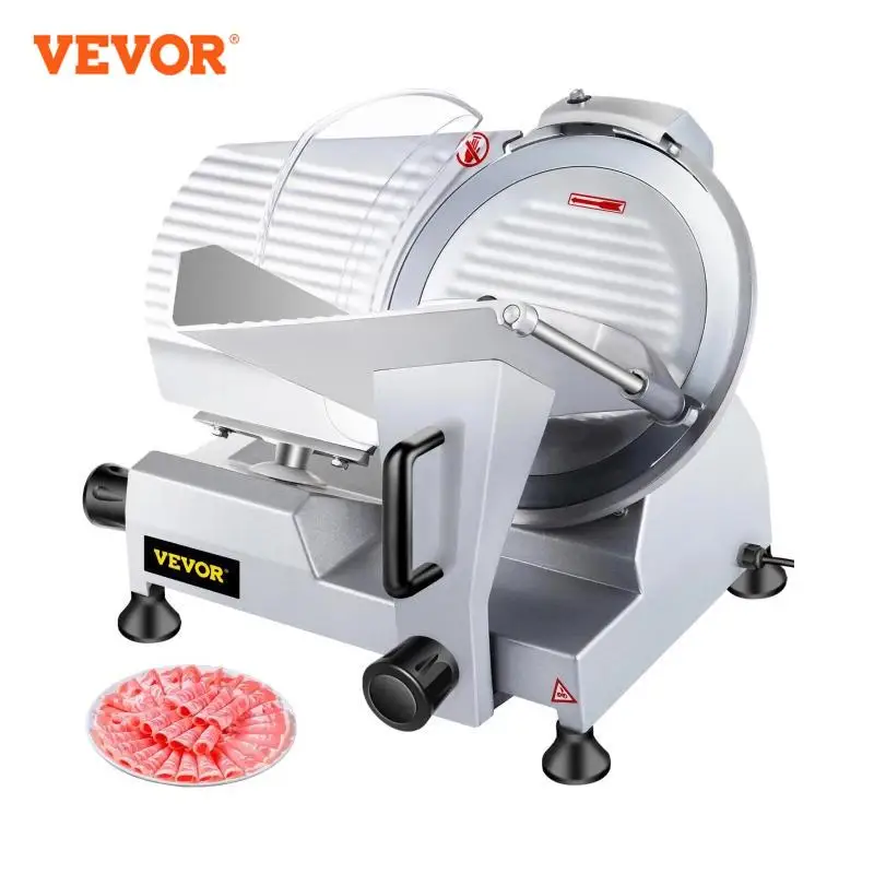 VEVOR 10 Inch Blade Electric Food Slicer Cutter Grinder Meat Slicer Machine for Commercial Deli Meat Cheese Beef Mutton Turkey