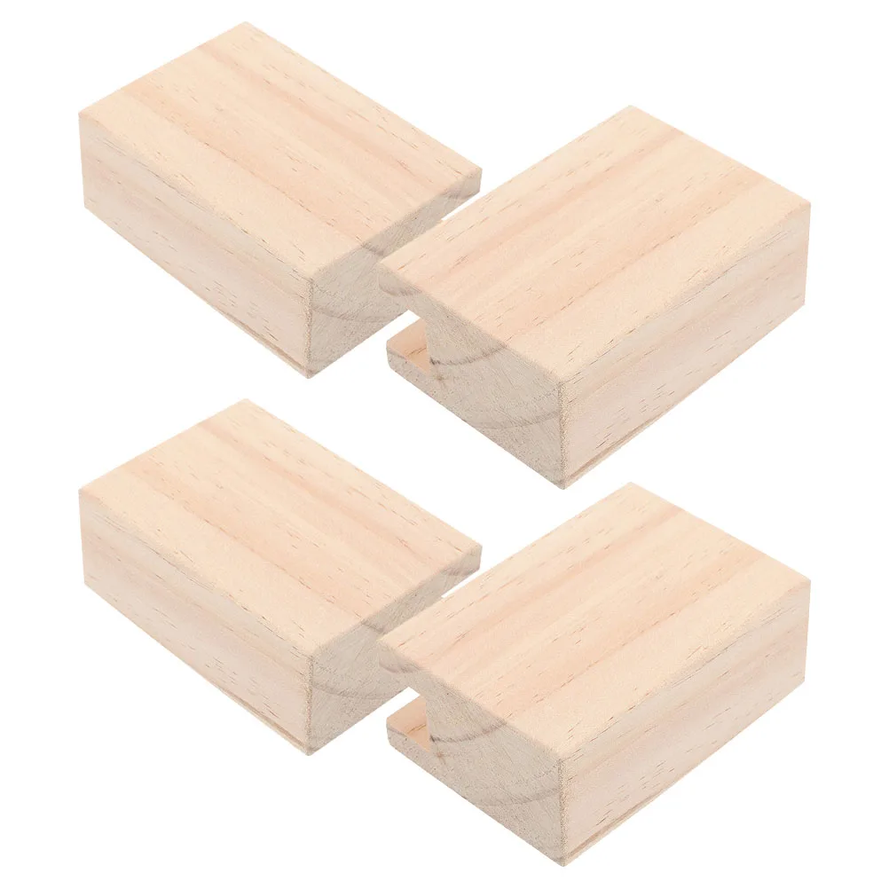 

4pcs Furniture Risers Mattress Raiser Bed Legs Raisers Desk Height Extender Table Leg Lifts Wooden Riser Space Optimization