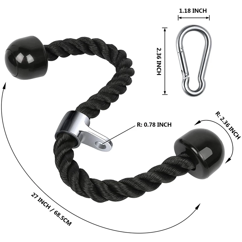 Tricep Rope Push Pull Down Cord for Bodybuilding Exercise Gym Workout for Home or Gym Use Fitness Exercise Body Equipment Hot