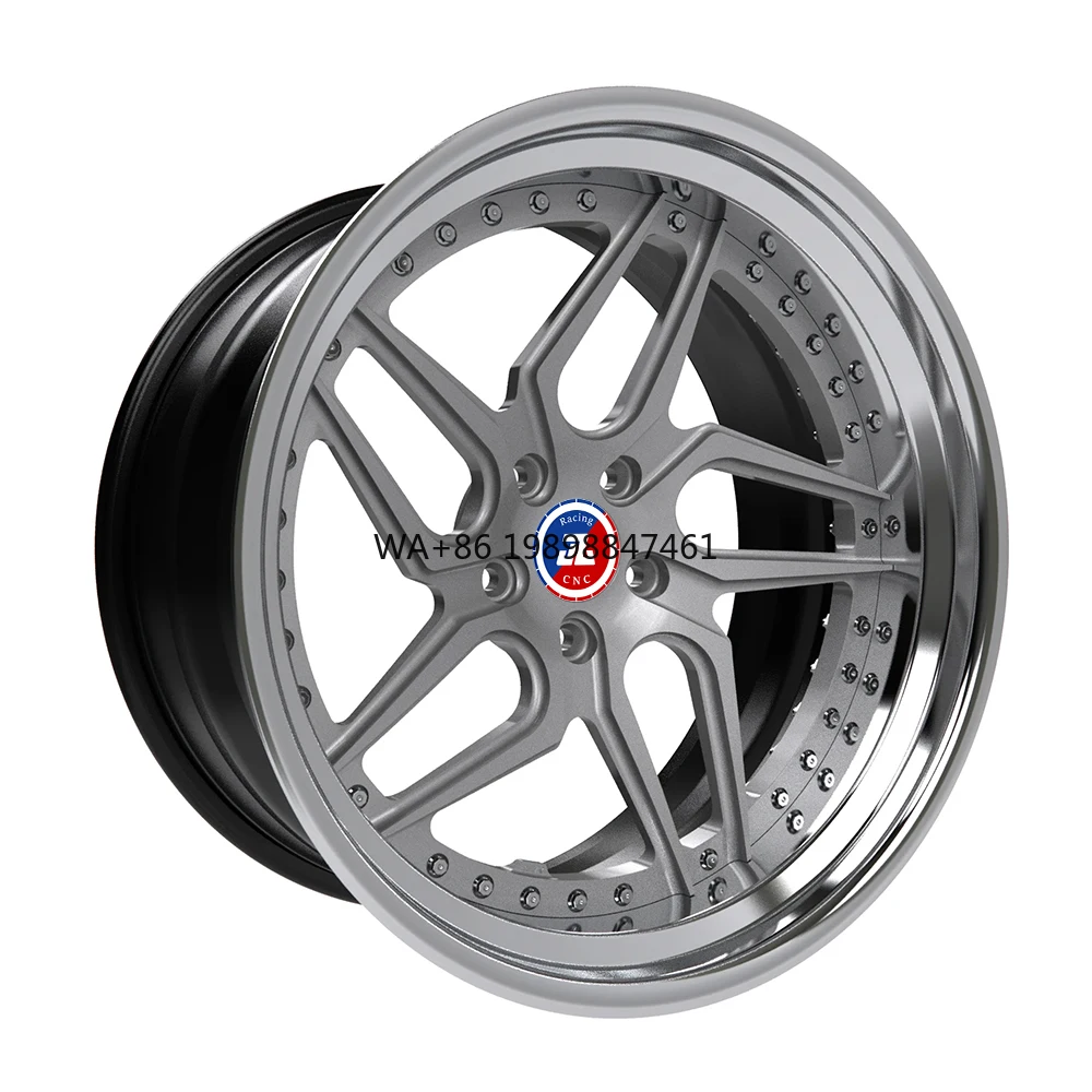

for Aluminum Alloy Double Step Lip Matte Black Alloy Forged Wheels Rims Luxury high-end customization