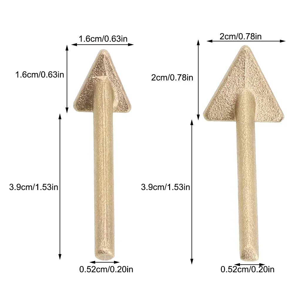 Punte per saldatore in plastica da 2 pezzi punte per saldatura a testa lisciante triangolare per riparazione in plastica di rame