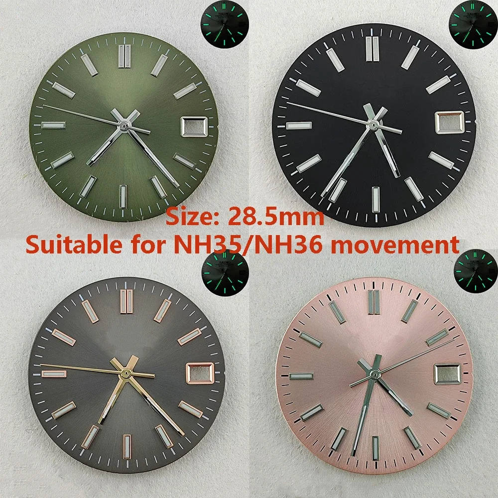 

High Quality 28.5mm NH35 Dial Watch Hands Suitable for NH35/NH36 Movement Watch Accessories Repair Tool with 904l 316l Watches