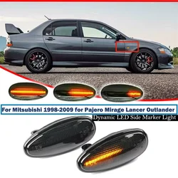 Dynamic Smoke LED Side Marker Light Turn Signal Lamp Side Fender Indicator For Mitsubishi Outlander 2003-2006 Lancer EVO