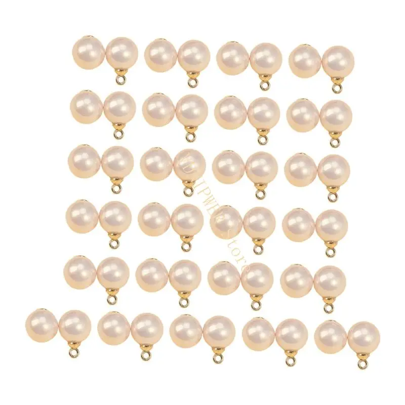 

50Pcs Multipurpose Resin Buttons With Imitation Pearls Finish For Clothing Repair DIY Creations Simple Installation D08E