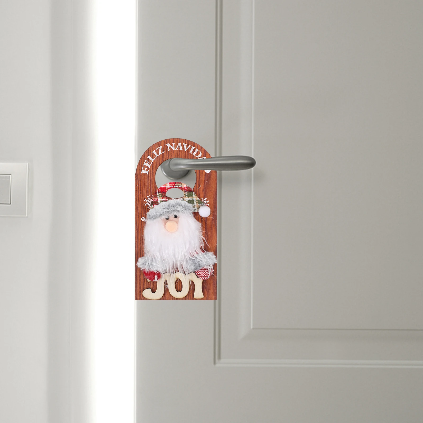 

2 Pcs Door Handle Ornaments Xmas Decorations Christmas Welcome Sign Hanging Hanger