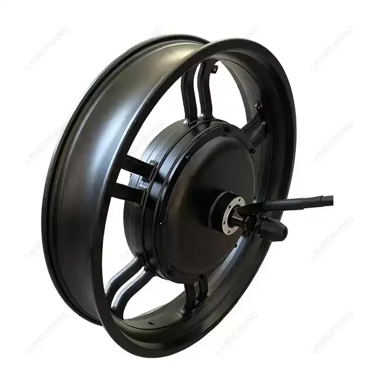 2000W 60km/h 20 Inch Fat Tire Electric Motorcycle Conversion Kit, Front & Rear Hub Motor Wheels for Snowmobile Off-Road Ebike
