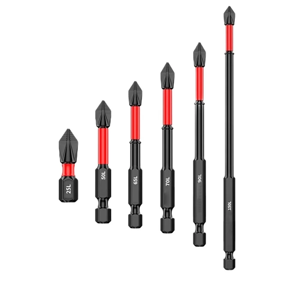 Kruis Schroevendraaier Magnetische Batch Kop Hoge Sterkte Operaties Rood Zwart Gelegeerd Staal Toepassingen Voor Diy Projecten Bit Ph