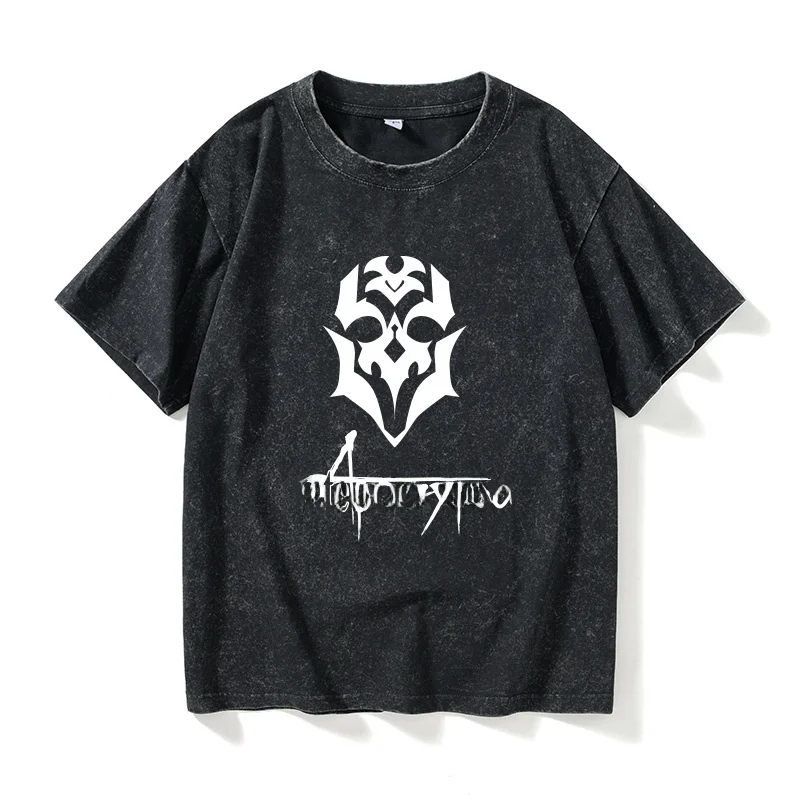 

Loose Fit ort Sve round Ne T-irt ex Summer Cotton Street Sle Fate Arypha Merchandise Large Size Inner Wear