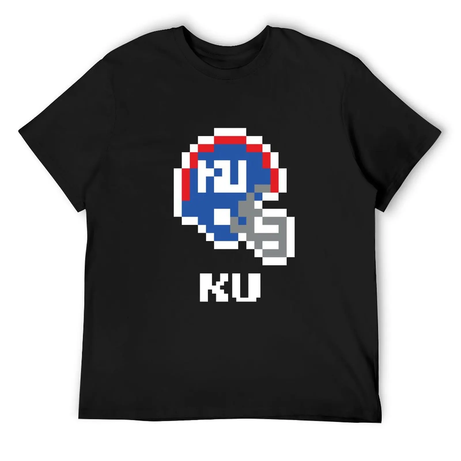 

Kansas Jayhawks (Tecmo Super Bowl Football Helmet) T-Shirt anime t shirts cotton man t-shirts clothes t shirts for men graphic