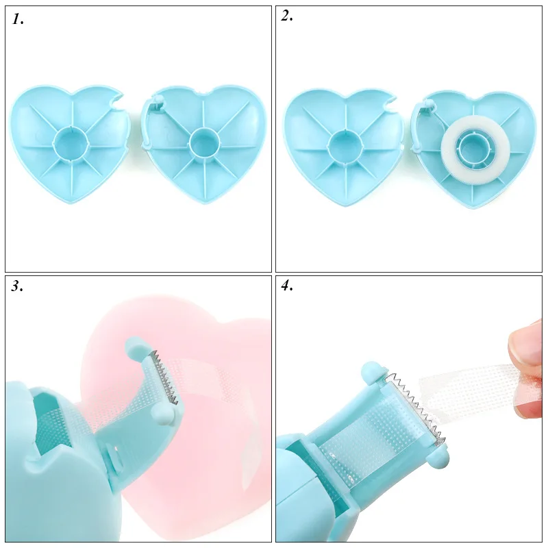 Taglierina per nastro per estensione ciglia Forniture per estensione ciglia rotante in plastica a forma di ciambella Strumento per trucco da taglio Taglierina per nastro microporoso