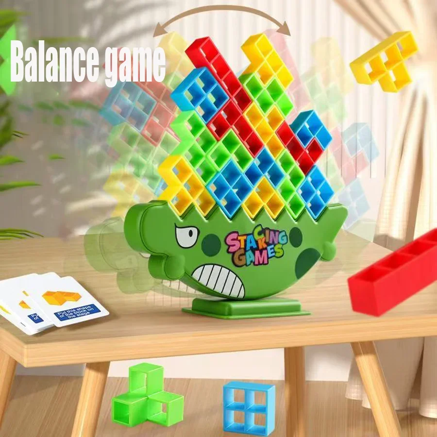 

Stacking Game Dinosaur building% blocks party* game toy Stacked# High Block. Desktop Balance *Block Stacked Puzzle &^&Board Game