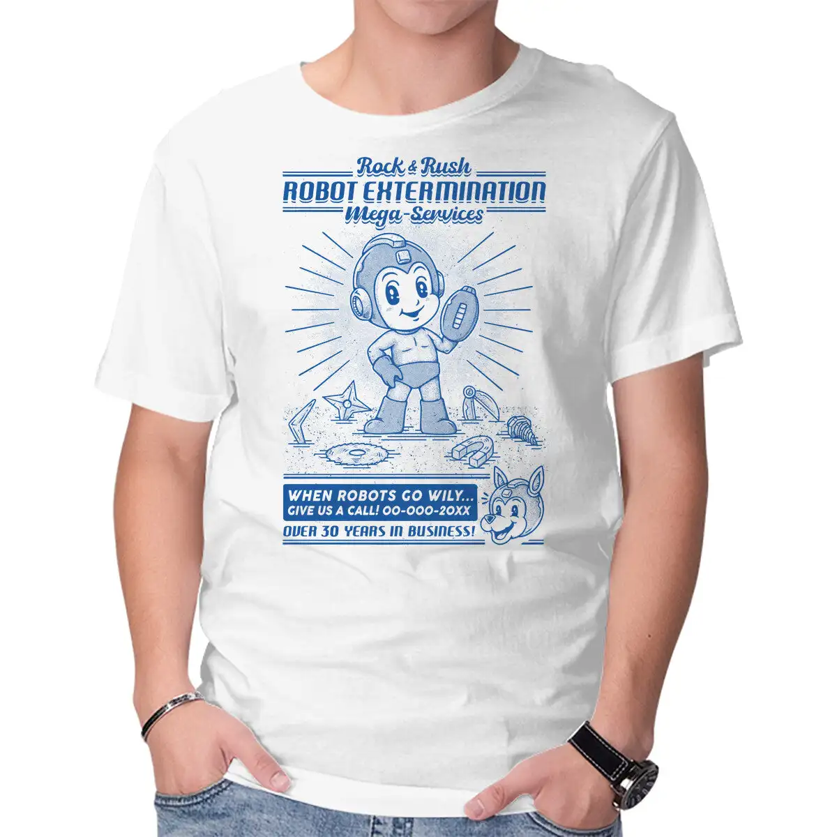 Mega Robot Extermination Services Anime Graphic T-shirts for Men Clothing Women Short Sleeve Tees New Arrivals Unisex Summer