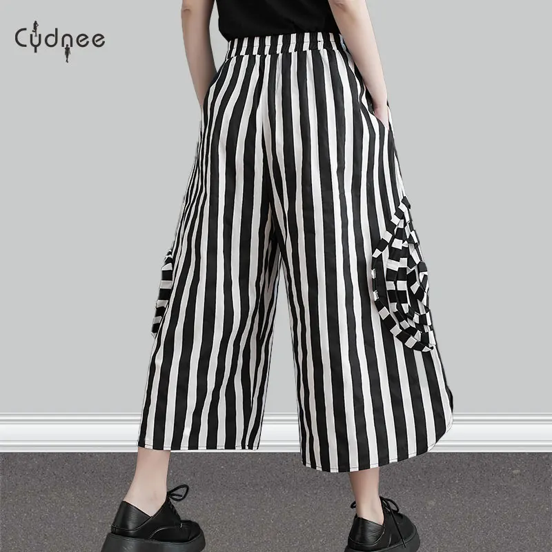 Women's Wide Leg Pants With Pockets High Waist Loose Casual Trousers Business Work Palazzo Pants Summer Capris