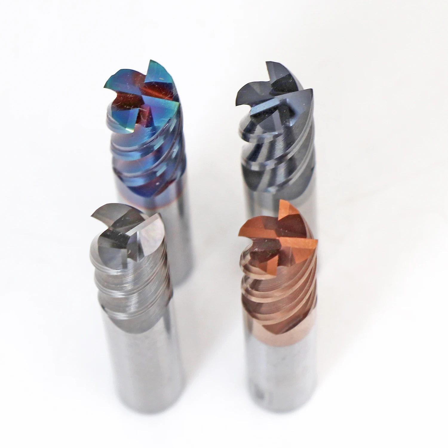 MOSASK 4Flutes Carbide end mill 1 2 3 4 5 6 8 10 12 14 16 18 20mm Milling Cutter Cutting Iron Cutter CNC Maching EndMill