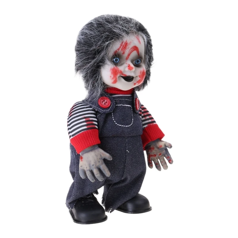 LED GhostDoll Halloween Party Prank Toy Búp bê điều khiển bằng giọng nói Ngôi nhà ám