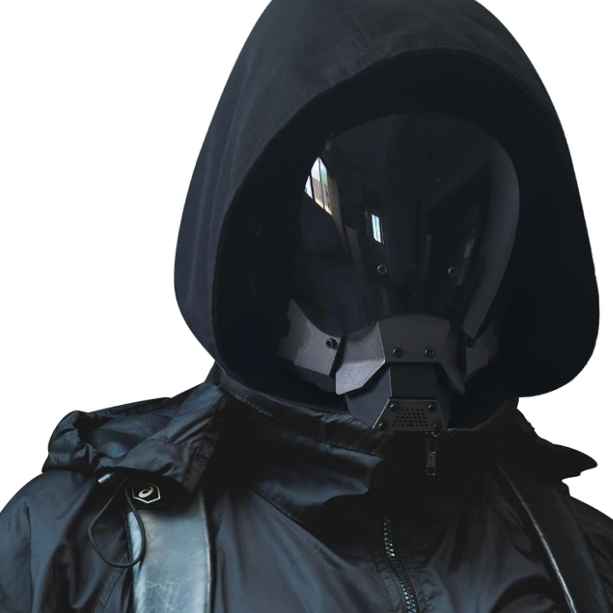 Cyberpunk Airsoft Mask with Balaclava CS Tactical Wild Protective Hunting Shooting Eye Protection Adjustable Cosplay Costume