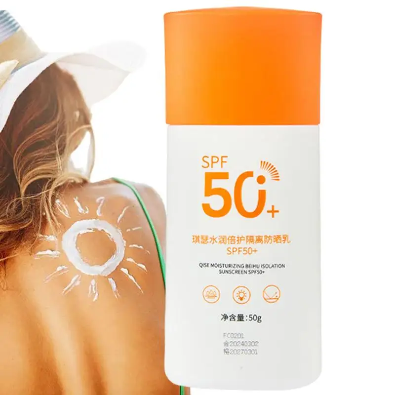 Sunscreen SPF 50+ Isolation SunScreen Cream Moisturizing Skin Protect Sunblock Sun Cream Bleaching Facial Moisturizer Skin Care