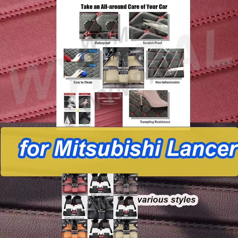 

LUXURY Car Floor Mat For Mitsubishi Lancer II Cedia Virage 2009~ 2014 Accesorios Para