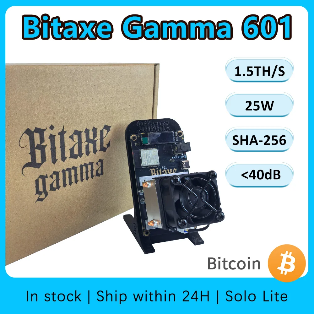 2026 Latest Bitaxe Gamma 601/602 Bitcoin Miner 1.5TH/s 25W SHA-256 Open Source Home Crypto Miner Low Noise WiFi