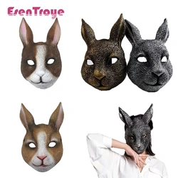 Rabbit Mask Halloween Decoration Cosplay Props Adult Bunny Masquerade Costume for Night Club Dress Up Carnival Favors Acessories