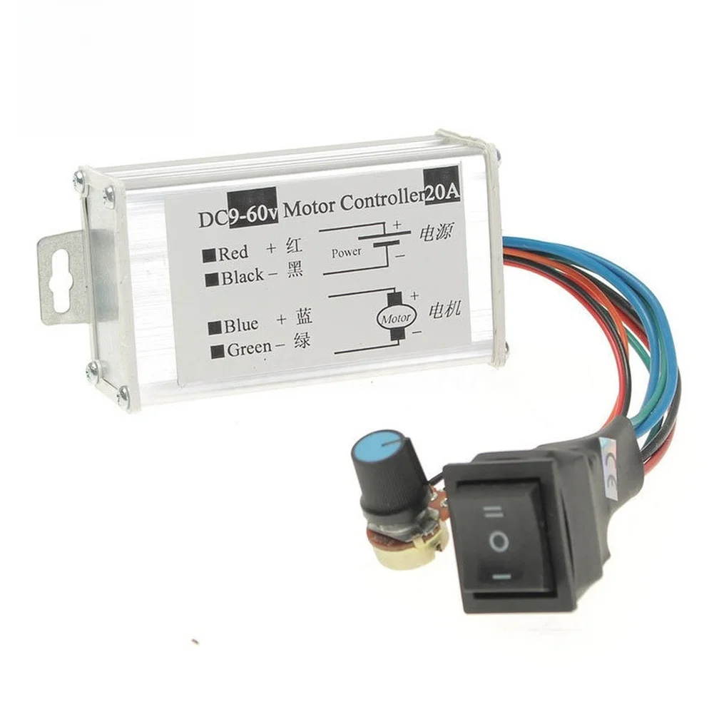 20a Forward Reverse DC Motor Speed Controller 9V-60V Driver Board For 12V 24V 36V Industrial Automation For Test Measurement