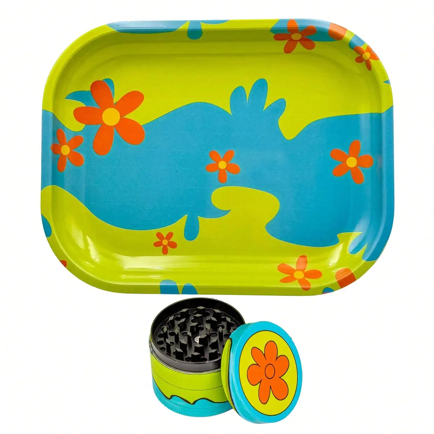 2 قطعة ديزي طاحونة معدنية المتداول صينية مطابقة مجموعة #1