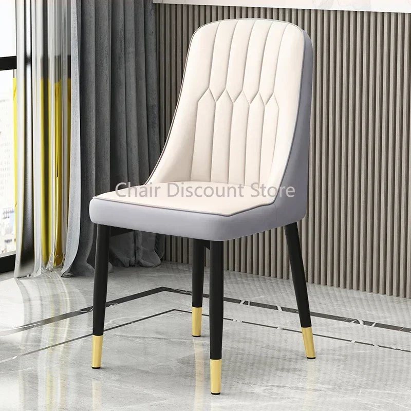 

Comfortable Dining Chairs Durable Moisture Proof Living Room Leather Chair Nordic Ergonomic Sillas Simplicity Furniture ZLXP