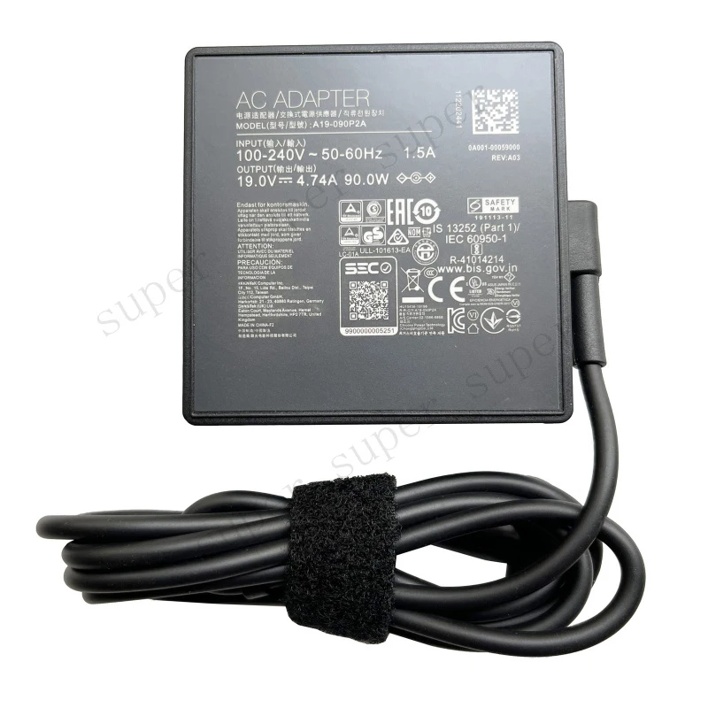 

Зарядное устройство переменного тока S+ 19V 4.74A 90W для ASUS Vivobook S 15 OLED K5504 K5504VN 4.5MM