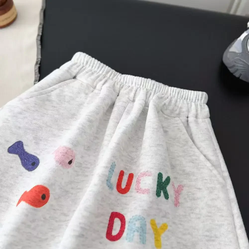 Unisex Spring Autumn Loose Wide Leg Pants Casual Trousers For Boys Girls Comfortable Cotton Trousers