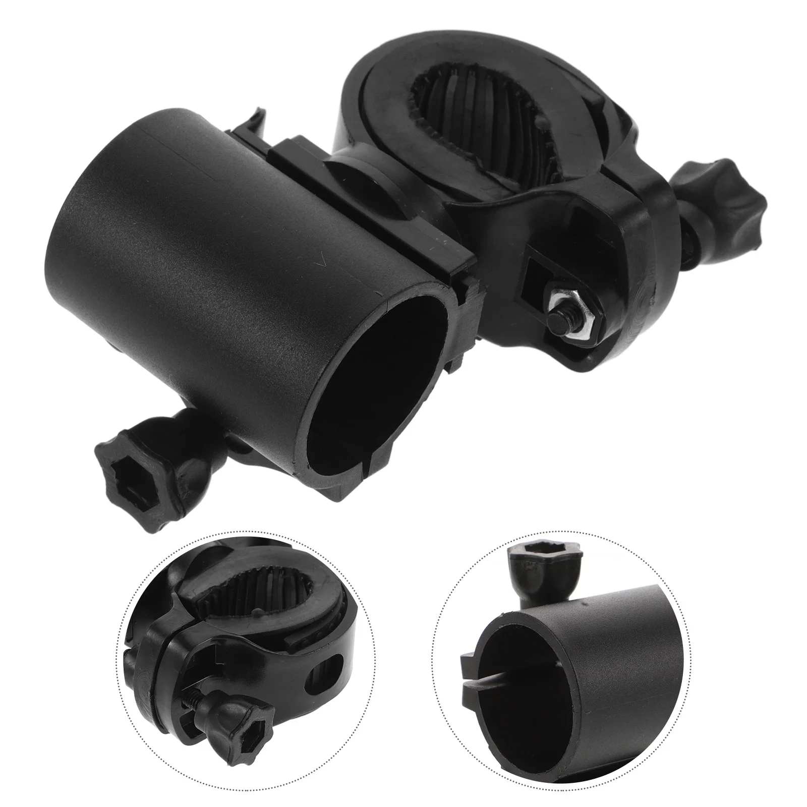 

Flashlight Holder for Bike Heavy Duty Plastic Mounting Bracket Anti-Slip Design Fits Most Bicycles Night Cycling Illumination