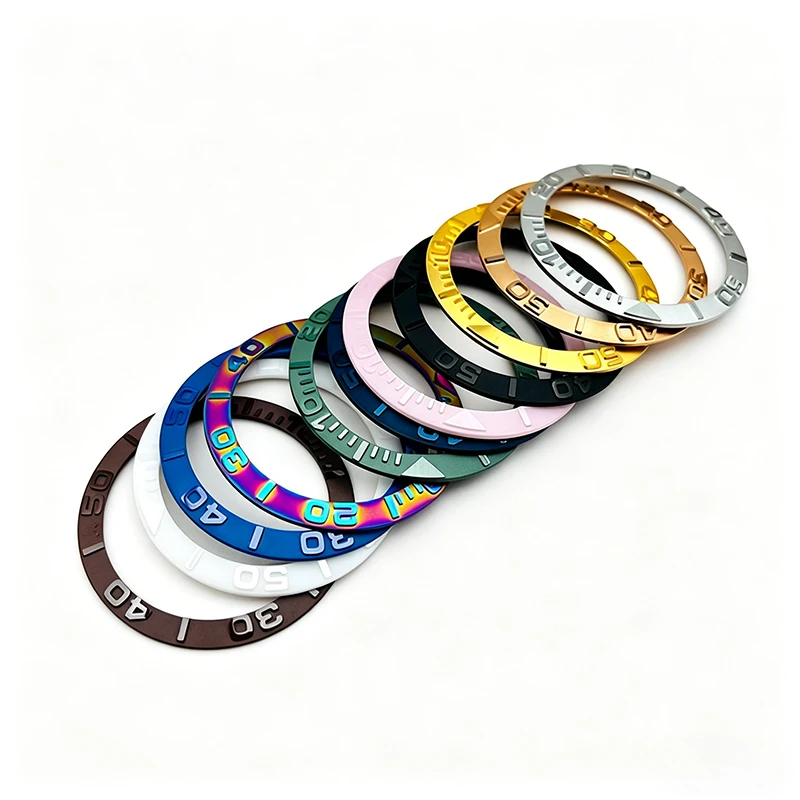 

Mod 38mm Copper Ceramic Watch Case Sloped Bezel Insert Rings Inner Diameter 30.5mm Fits YM Men's Watch Replace Repair Parts