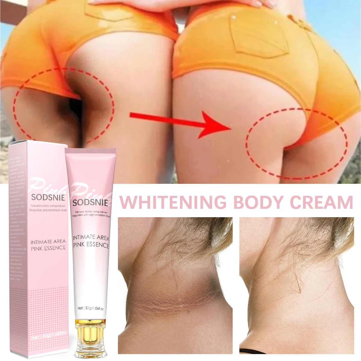 

Intimate Area Pink Essence Reduces Melanin In The Knee Joints Armpit Private Part Improve Dullness Brighten Skin Care 30g