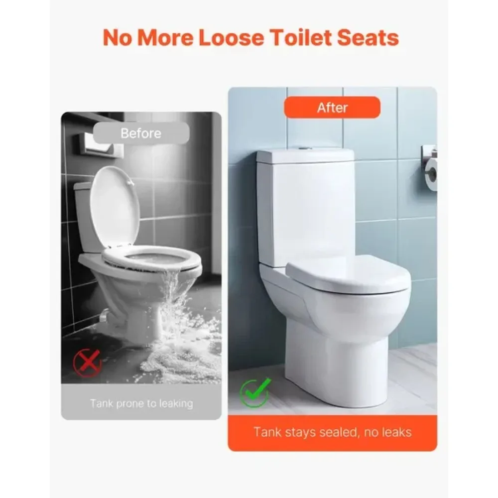 Universelles WC-Schrauben-Set zum Schüssel, robustes WC-Bolzen-Dichtungsset, 2er-Pack