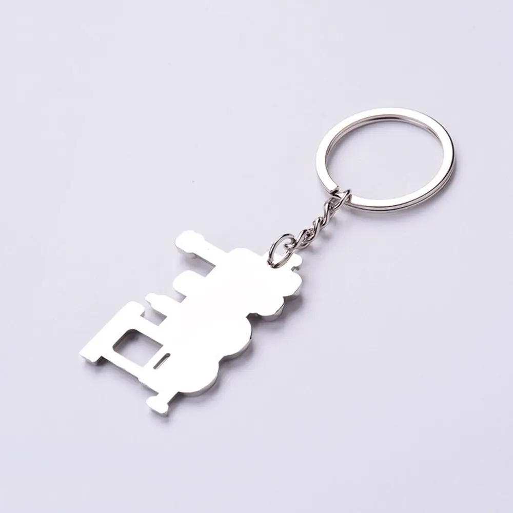 Design Locomotive Rock Automotive Keyring Silver Holder Key Chains Punk Train Steam