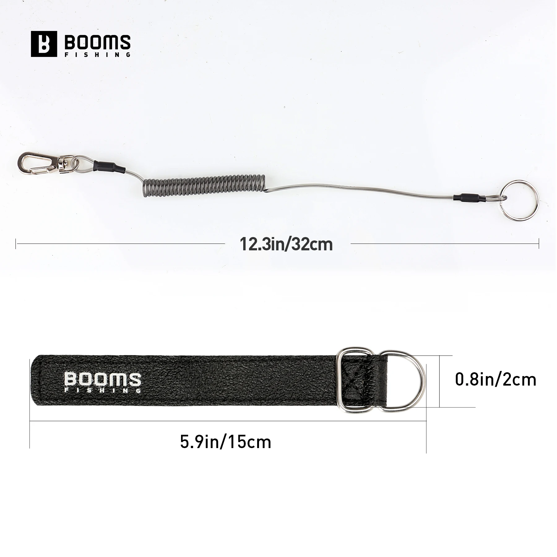 Booms Fishing T04RB1 Angel-Lanyards, Sicherheitsseil, Drahtstahl mit Karabiner, Spulen-Lanyard, einziehbar, 1,5 m max. Angelwerkzeuge – Detail 6