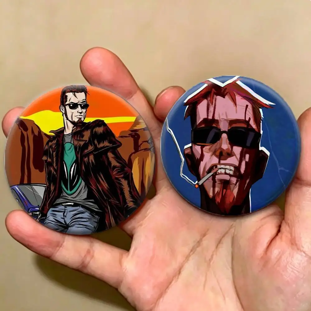 Shooter Game P-Postal Dude  Badges Creative Tinplate Button PinsBrooch Badge Clothes Backpack