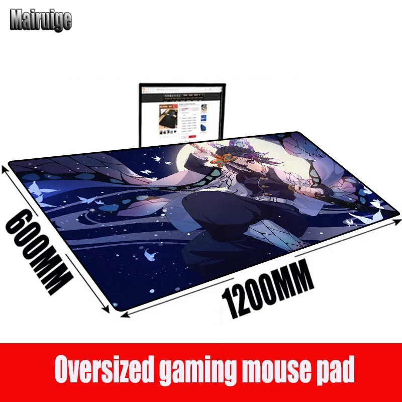 Shinobu Big Anime Mouse Pad Gamer Anime Girl Accessories Decoracion Kawaii Office Decor Cushion Japan Mousepad Cute Desk Mats