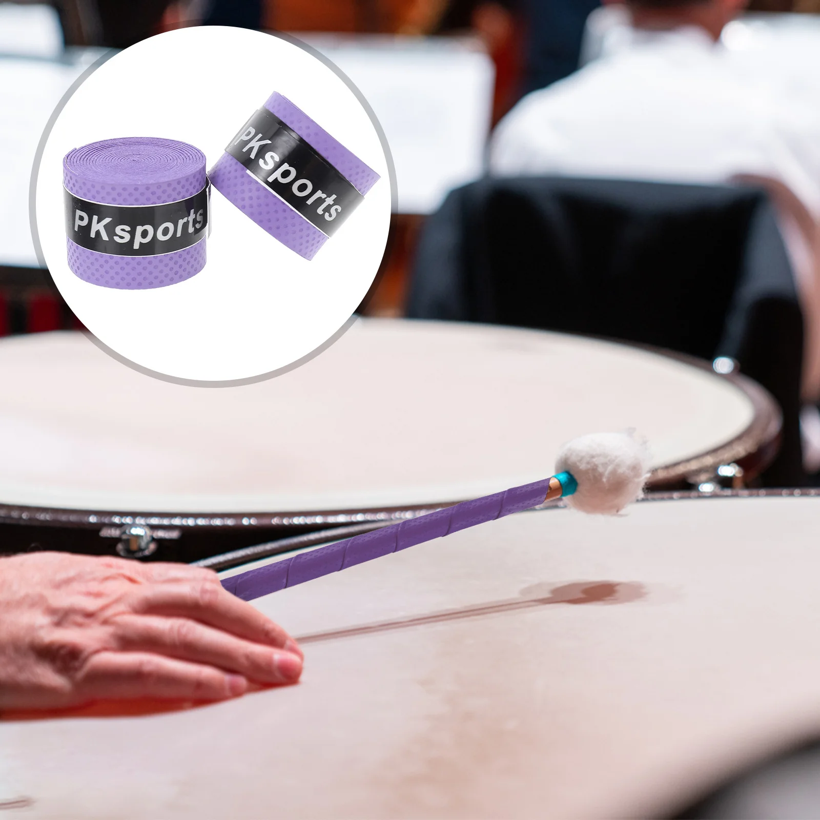 

2Pcs Drum Stick Sweat Absorbent Wrap Soft Non-Slip Tape Long-Lasting Drum Supplies for Drummers Drumstick Sweat-Absorbent Tapes