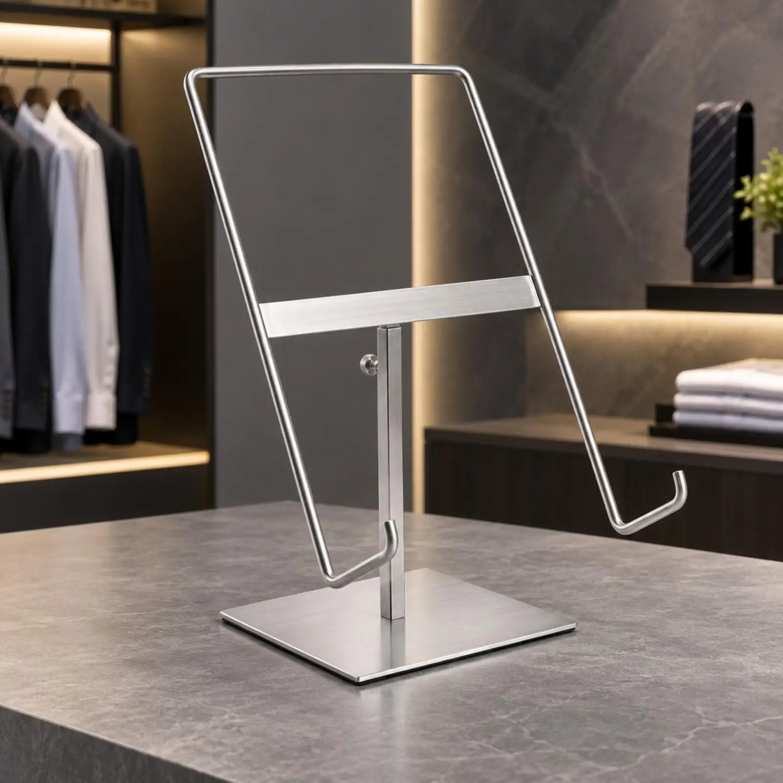 Stainless Steel Shirt Display Stand Deformation-Resistant Shirt Display Stand with Lower Hooks Versatile Sturdy