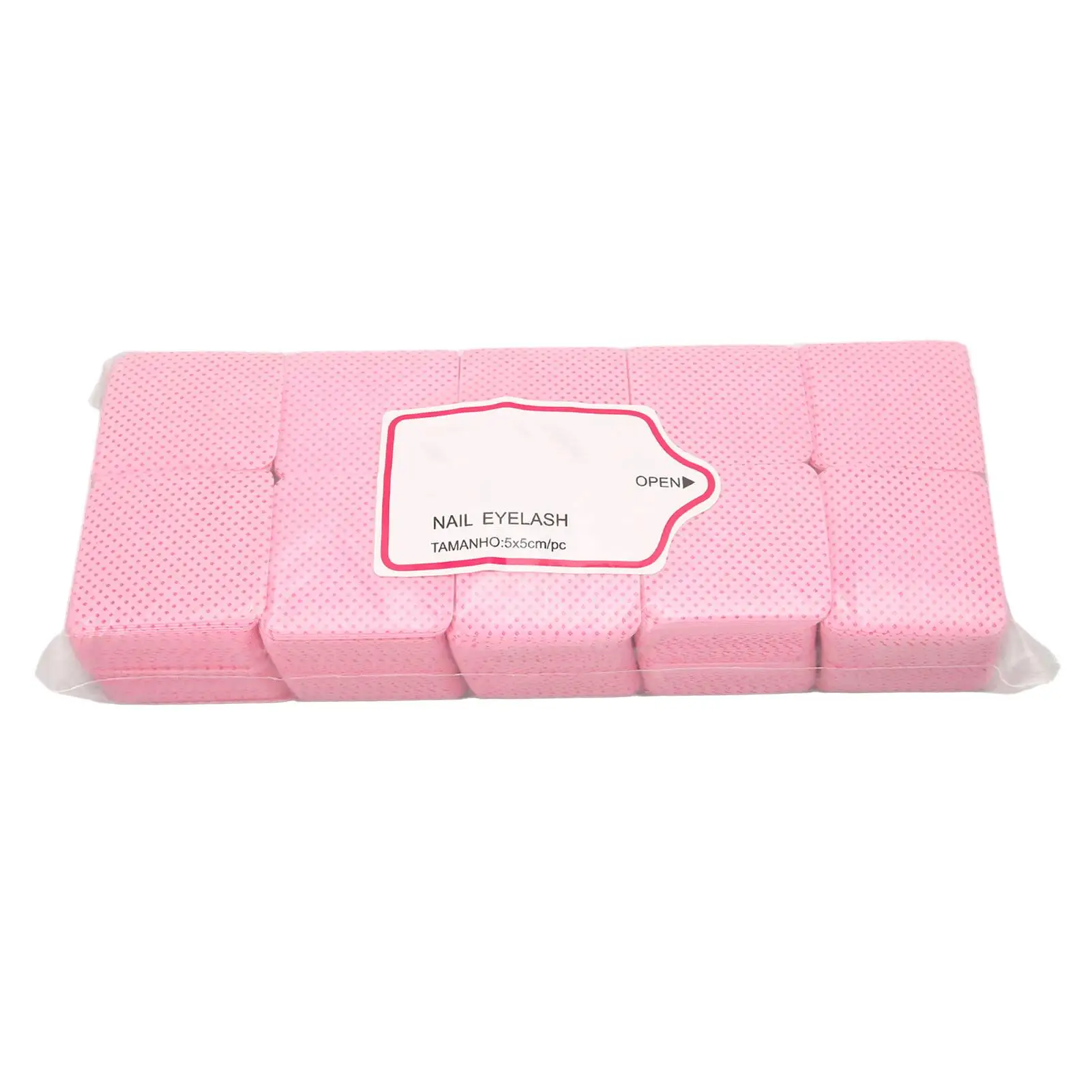 

1000pcs Lint Nail Wipes Soft Pad for Nail Polish & Eyelash Extension Glue Cleaning – Pink Nail Art Tool