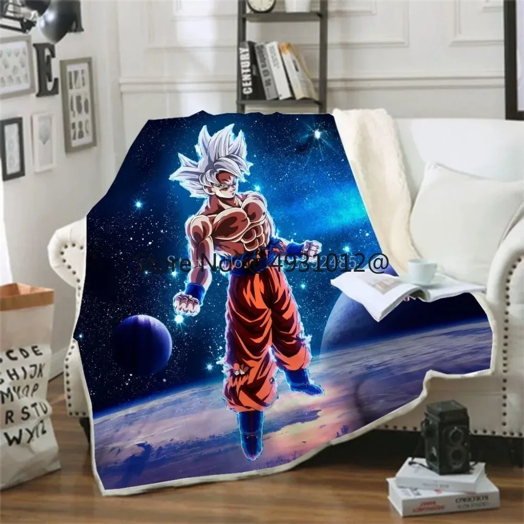 

Super Vegeta Dragon Ball Animation Shenron Nap Blanket 3D Digital Printed Bedroom Sofa Soft Comfortable Flannel Sherpa Blankets