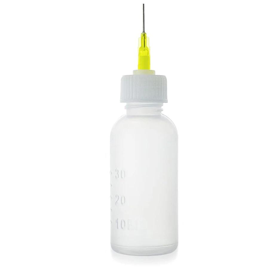 Nadelapplikator-Flaschenset - 30ml Quetschflasche, Aufbewahrungskappe, DIY-Strassapplikation, DIY-Klebstoffabgabe, DIY-Bastelzubehör, DIY-Kleidungsnähzubehör, plus Nähölflasche, 14Ga 16Ga 18Ga Nadeln