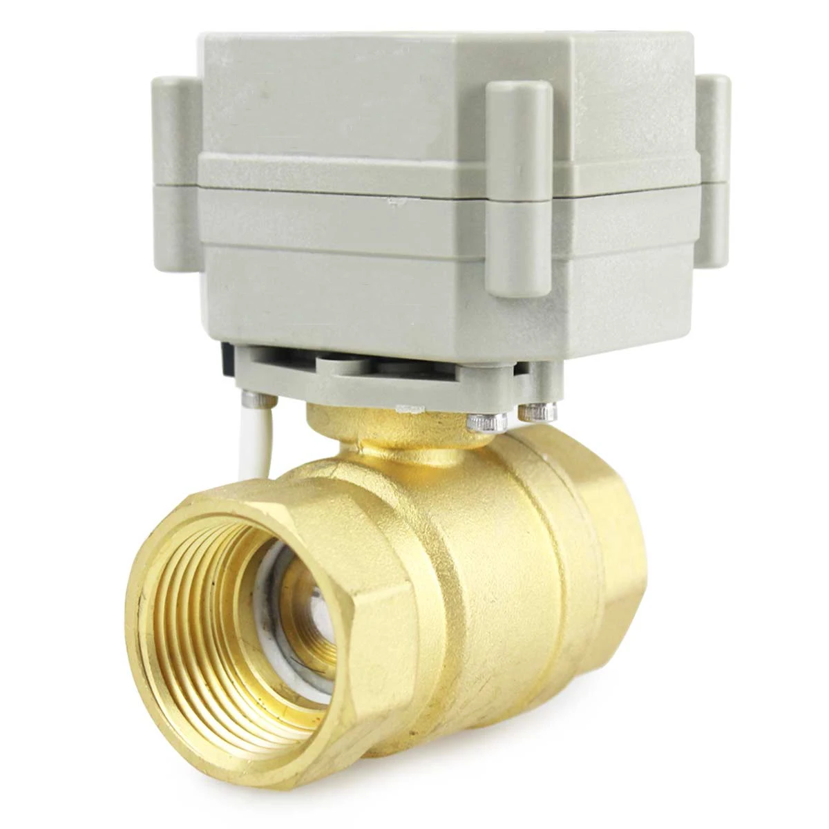 DN8-DN32 AC9V-24V 2 Way Full Bore Motorized Ball Valve NPT/BSP 2 Wires Control Electric Brass Ball Valve CR2-02
