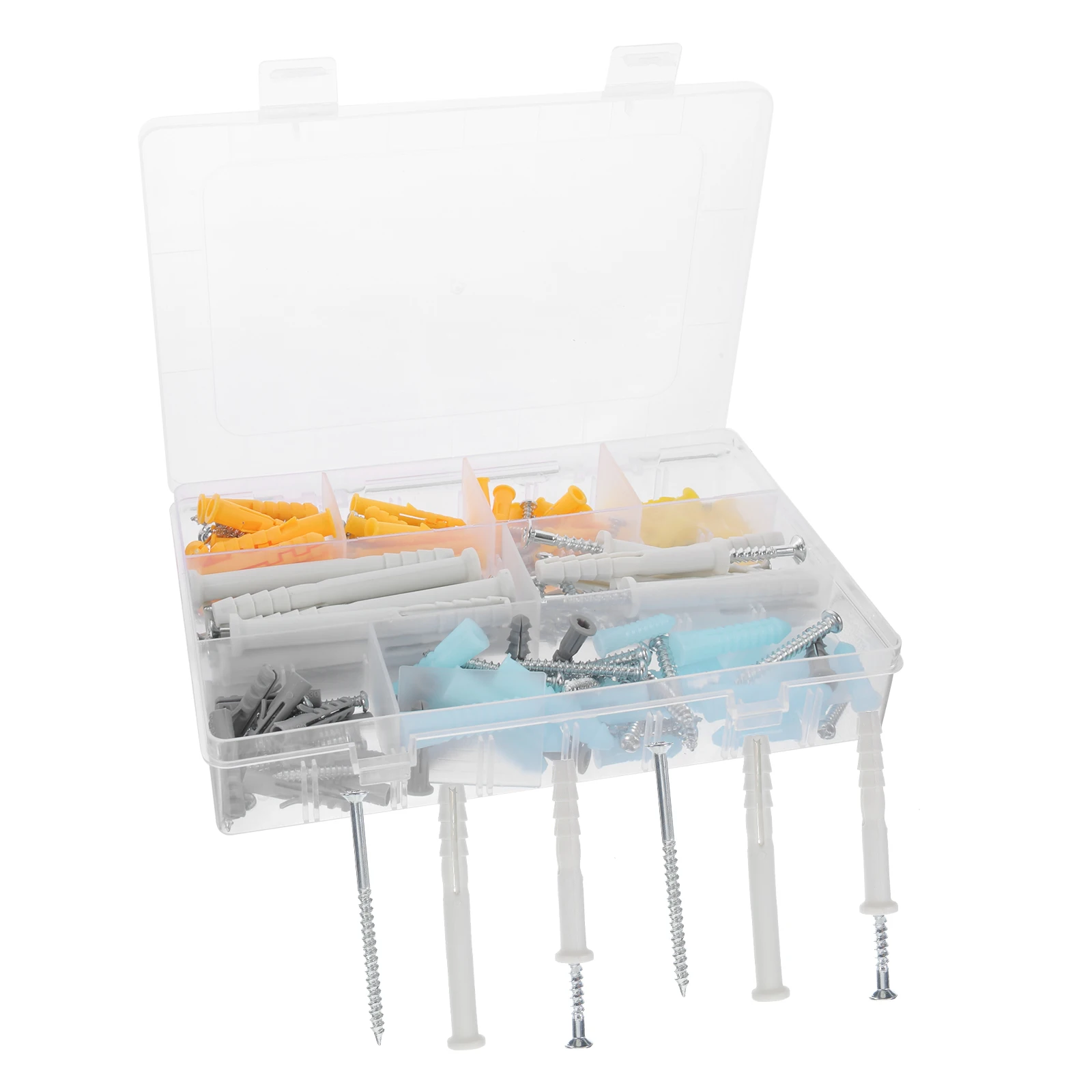 

1 set Self Tapping Screws High Strength Plastic Anchors Drywall Heavy Duty Screw Anchors Set Concrete Hooks Kit WallBracket