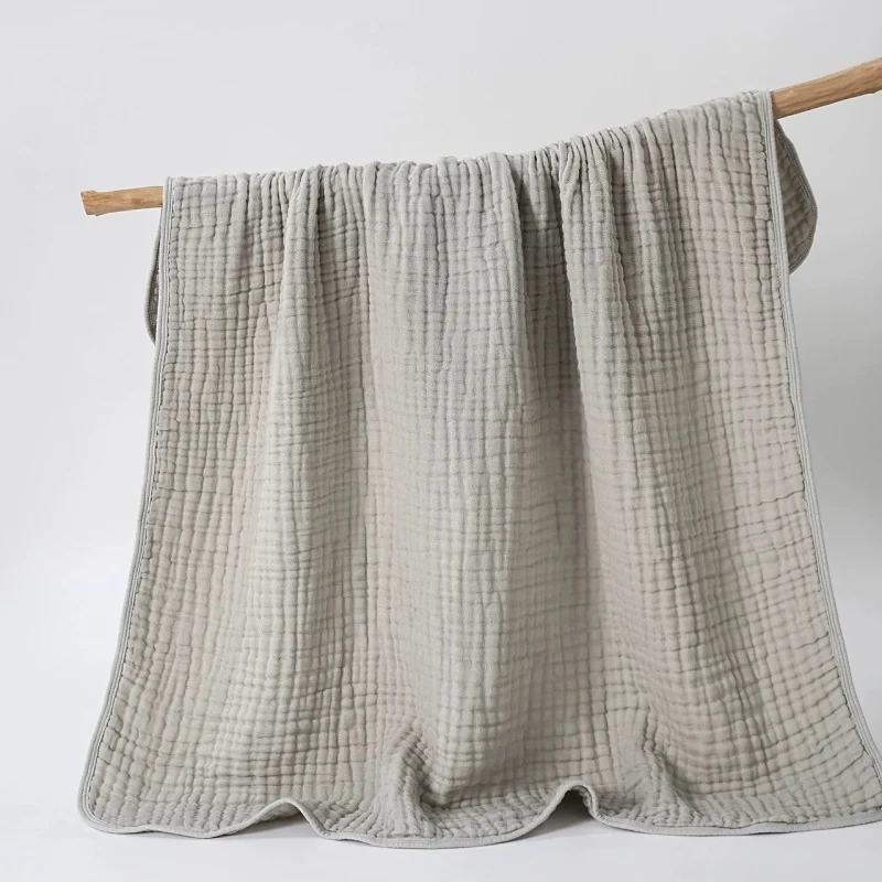 Six Layers Gauze Throw Blanket 100% Cotton Super Soft Breathable Bath Wrap Towel Child Air Condition Blanket Knee Cove 130*150
