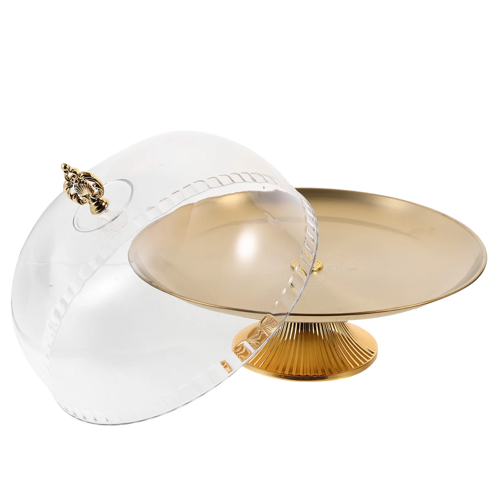 

Sturdy Cake Serving Tray with Cover Elegant Dessert Stand for Bakery Snacks Fruit Display Plate Party Events Cake Stand